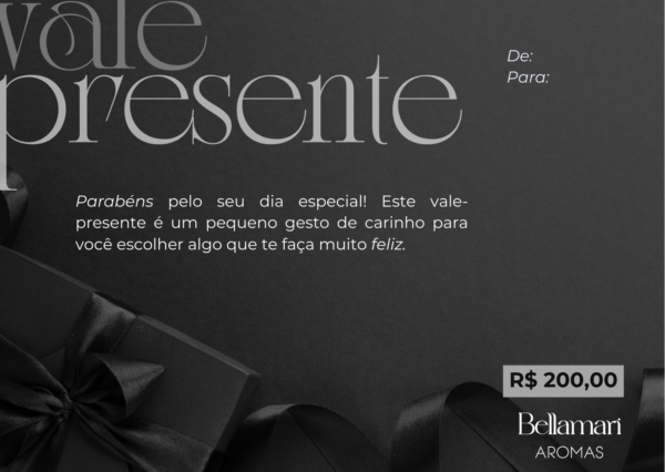 Cartão Presente R$ 200