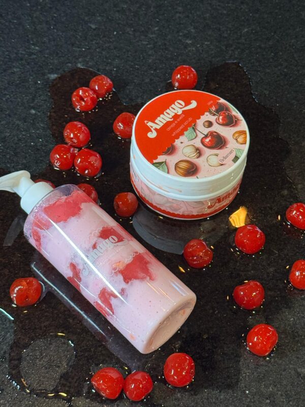 Whipped Scrub Corporal com Cristais de Quartzo – Cereja & Avelã 150g| Bellamari Beauty - Image 3